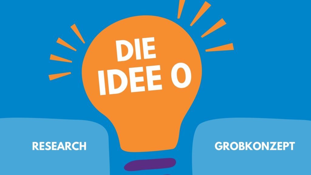 Glühbirne mit dem Text «Idee 0»